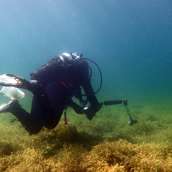 Taucher unter Wasser